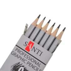 Набір чорнографітних олівців "Santi Highly Pro", 6 шт., 742382