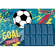 Підкладка пластикова Team footbal. Таблиця множенняl, 491866, 1Вересня