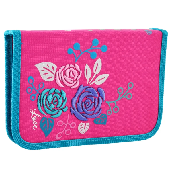Пенал твердий 1Вересня одинарний без клапана HP-02 Lovely roses 532145