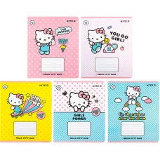 Зошит 12 арк., лінія, софт тач + УФ лак, Hello Kitty HK22-234 Kite