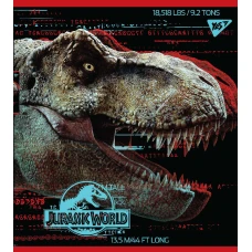 Зошит А5/18 арк кліт YES "Jurassic world. Science gone wrong" ірідіум+гібрид.виб.лак 765317