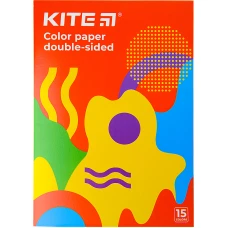 Папір кольоровий двостор. (15арк/15кол), А4 Kite Fantasy K22-250-2
