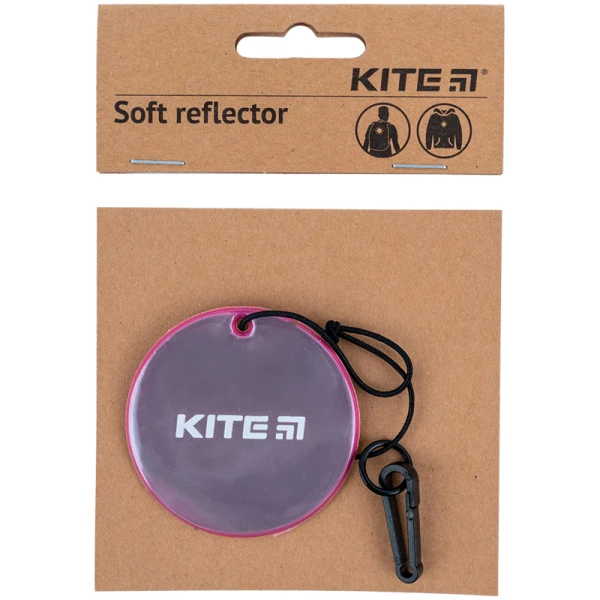 Підвіска м'яка світловідбиваюча, кругла, бузкова, K23-110-4 Kite