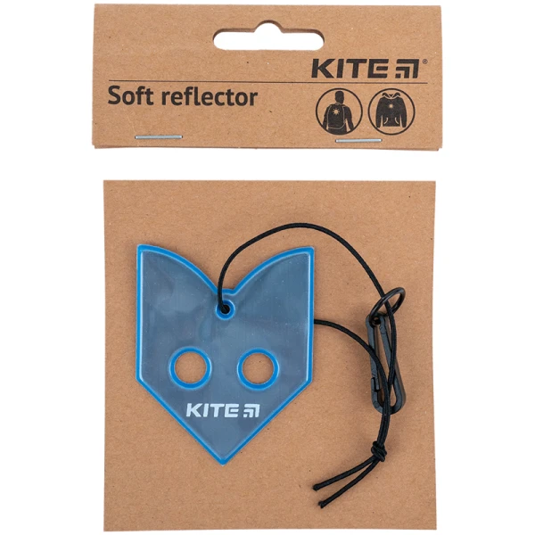 Підвіска м'яка світловідбиваюча, фігурна, блакитна, K23-111-1 Kite
