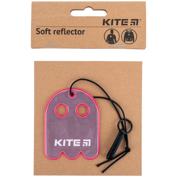 Підвіска м'яка світловідбиваюча, фігурна, рожева, K23-111-2 Kite