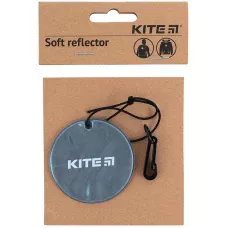 Підвіска м'яка світловідбиваюча, кругла, темно-сіра, K23-110-1 Kite