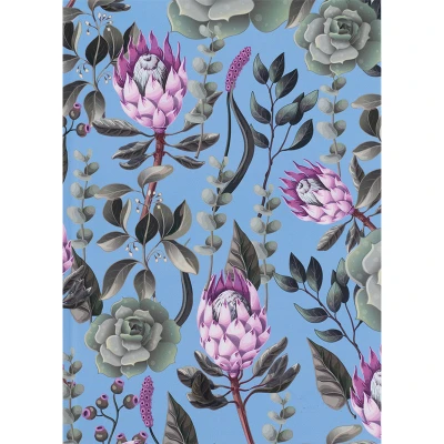 Книга записна А5, 96 арк., кліт., тверда обкл. Bloom, блакитний, 8456-2-A