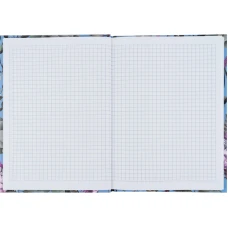 Книга записна А5, 96 арк., кліт., тверда обкл. Bloom, блакитний, 8456-2-A
