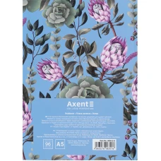 Книга записна А5, 96 арк., кліт., тверда обкл. Bloom, блакитний, 8456-2-A