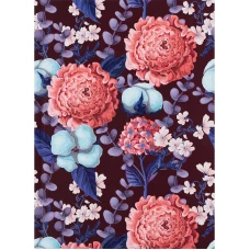 Книга записна А5, 96 арк., кліт., тверда обкл. Bloom, фіолетовий, 8456-3-A
