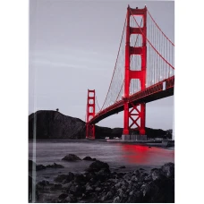 Книга записна А5, 96 арк., кліт., тверда обкл. R&B Bridge 8457-3-A