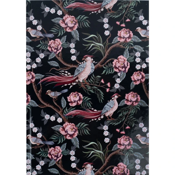 Книга записна А4 96арк., кліт., тверда обкл., Birds&Flowers-4, 8422-571-A