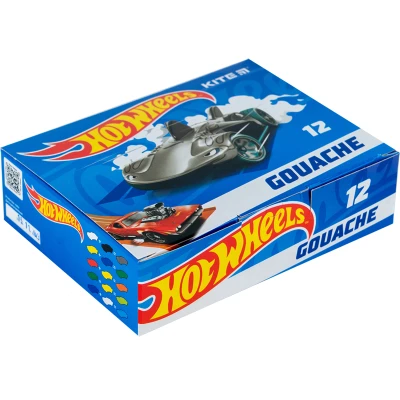 Фарби гуашеві, 12 кол., 20мл., Hot Wheels HW23-063 Kite