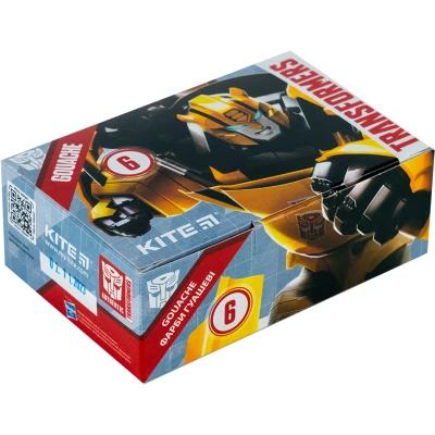 Фарби гуашеві, 6 кол., 20мм., Transformers TF23-062 Kite