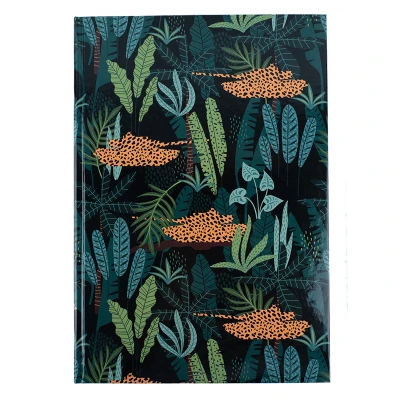 Книга записна А4, 96арк., кліт., тверда обкл., Leopard, зелена 8422-557-A