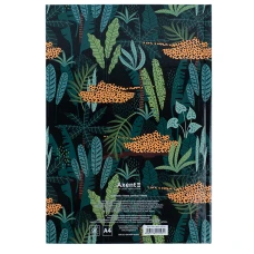 Книга записна А4, 96арк., кліт., тверда обкл., Leopard, зелена 8422-557-A