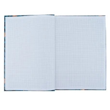 Книга записна А4, 96арк., кліт., тверда обкл., Leopard, темно синя 8422-556-A