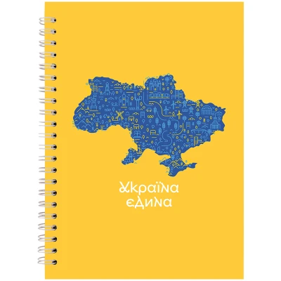 Блокнот на спіралі тверда обкл., А5, 96арк. кліт, №22 8032-22-A