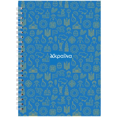 Блокнот на спіралі тверда обкл., А5, 96арк. кліт, №23 8032-23-A