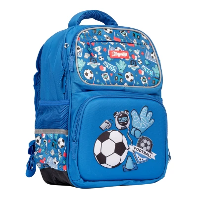 Рюкзак шкільний напівкаркасний 1Вересня S-105 Football синій 39*29*15см., 558307