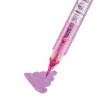Маркер акварельний SANTI "Glitter Brush", пензель, 09, рожевий рай, 390758