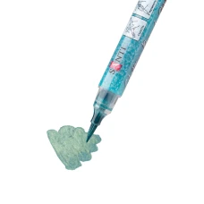 Маркер акварельний SANTI "Glitter Brush", пензель, 12, бірюзовий, 390761