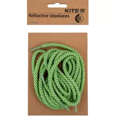 Шнурівки для взуття світловідбиваючі, салатовий, K23-128-4 Kite