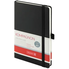 Книга записна Компаньйон, А5 клітинка, чорний, 10-552 28 05 Brunnen