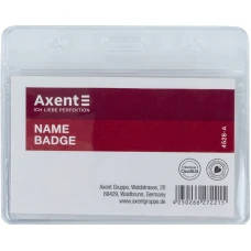 Бейдж горизонтальний, замок zip lock, прозорий, 4528 (88х54мм)