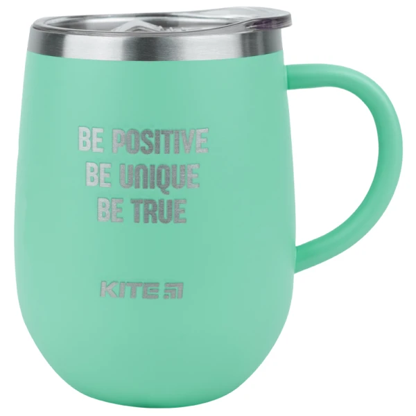 Термокружка 360 мл, бірюзова Be positive K22-378-02-2 Kite