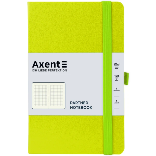 Книга записна Partner, 125*195, 96арк, кліт, лимонна 8201-60-A
