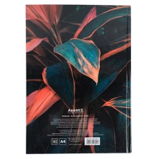 Книга записна А4, 192арк., кліт., тверда обкл., Flora, поморанчева, 8423-28-A