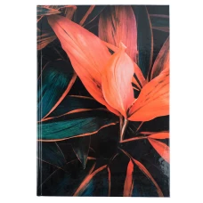 Книга записна А4, 192арк., кліт., тверда обкл., Flora, поморанчева, 8423-28-A