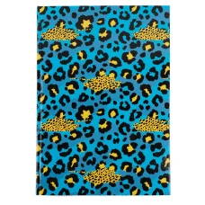 Книга записна А4, 96арк., кліт., тверда обкл., Leopard, блакитна 8422-554-A