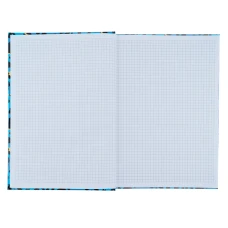 Книга записна А4, 96арк., кліт., тверда обкл., Leopard, блакитна 8422-554-A
