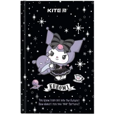 Книга записна А6, 80арк. кліт. тверда обкл. Kuromi HK24-199-12 Kite
