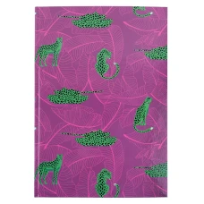 Книга записна А4, 96арк., кліт., тверда обкл., Leopard, рожева 8422-555-A