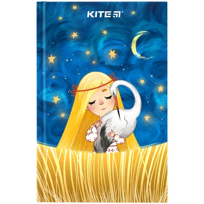 Книга записна А6, 80арк. кліт. тверда обкл. BE Ukraine K24-199-1 Kite