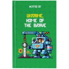 Книга записна А6, 80арк. кліт. тверда обкл. BE Ukraine K24-199-4 Kite