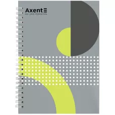 Блокнот на спіралі, А5, 96арк. кліт., тверда обкл., 8032-18-A