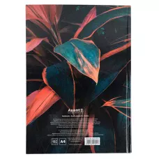 Книга записна А4, 192арк., кліт., тверда обкл., Flora, поморанчева, 8423-28-A