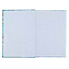 Книга записна А4, 96арк., кліт., тверда обкл., Leopard, блакитна 8422-554-A