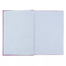 Книга записна А4, 96арк., кліт., тверда обкл., Leopard, рожева 8422-555-A