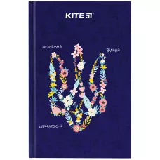 Книга записна А6, 80арк. кліт. тверда обкл. BE Ukraine K24-199-3 Kite