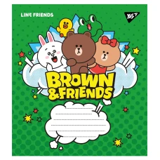 Зошит А5/12 арк коса YES Line friends, 766308