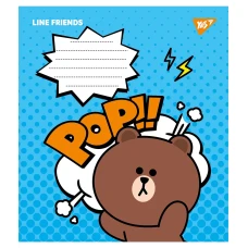 Зошит А5/12 арк коса YES Line friends, 766308