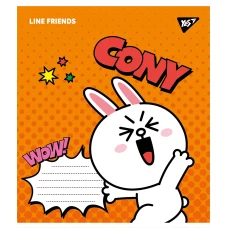 Зошит А5/12 арк коса YES Line friends, 766308