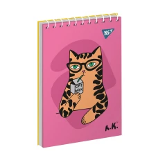 Зошит для записів А6, 80арк. кліт., од.спіраль, "Tattoo cats" 151955 YES