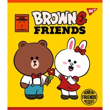 Зошит А5/12 арк кліт YES "Line Friends" мат. ВДЛ+ УФ-виб. 766795