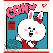 Зошит А5/12 арк кліт YES "Line Friends" мат. ВДЛ+ УФ-виб. 766795